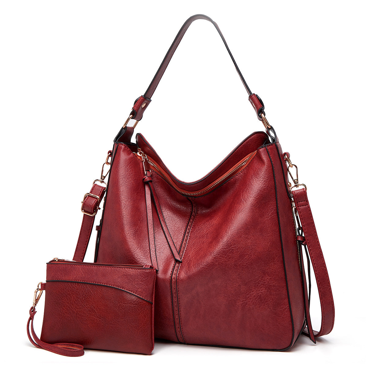 Ava - Luxury Hobo Crossbody Shoulder Bag With Pouch Wallet
