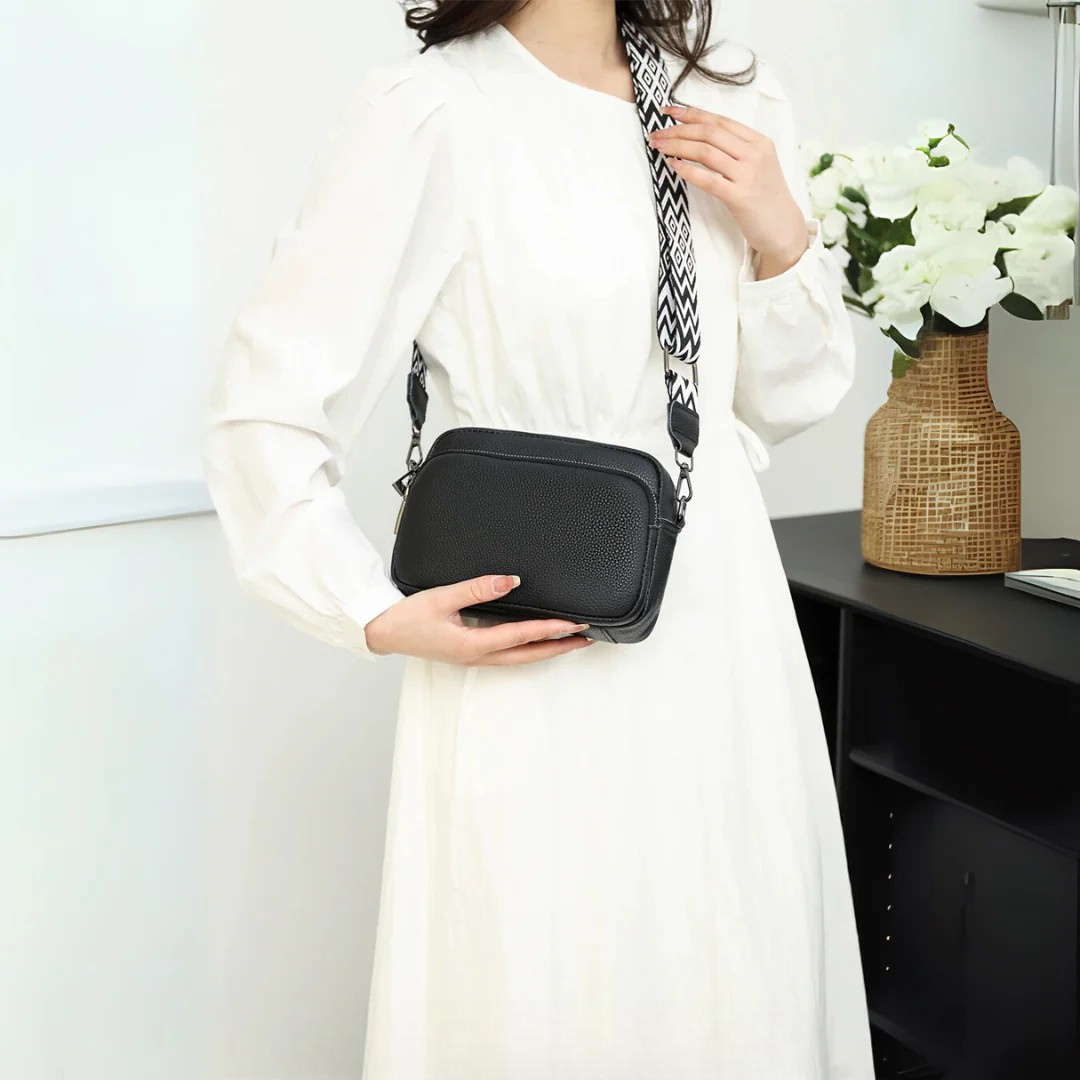 Mila - Modern Crossbody Shoulder Bag With Pattern Strap