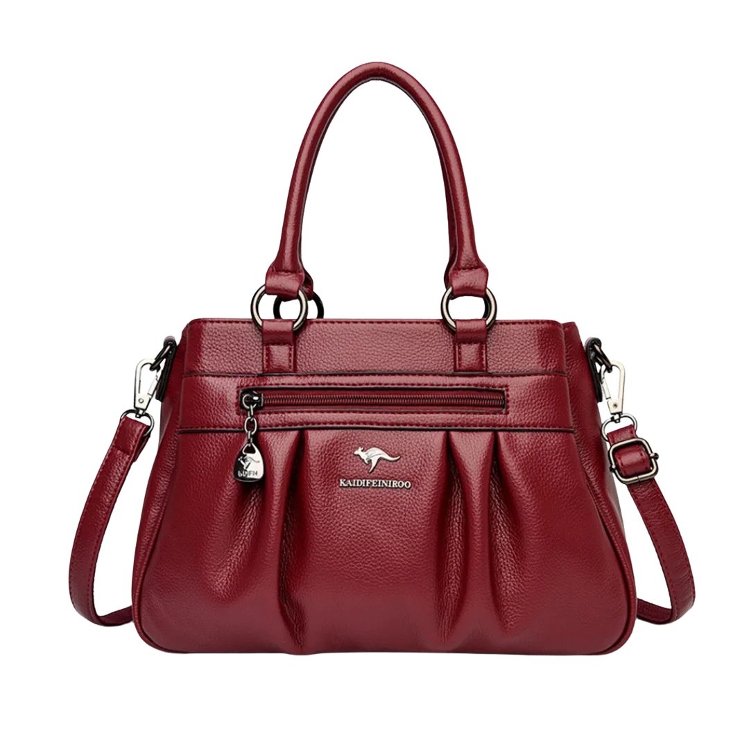 Clara - Elegant Pleated Tote Handbag With Shoulder Strap