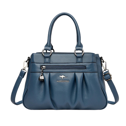 Clara - Elegant Pleated Tote Handbag With Shoulder Strap