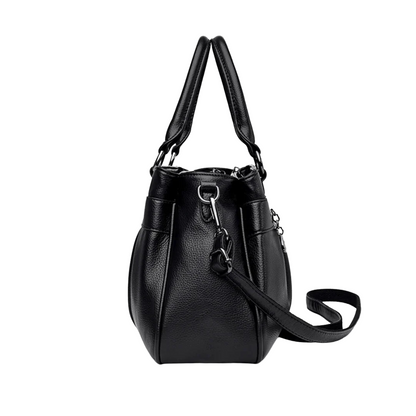 Clara - Elegant Pleated Tote Handbag With Shoulder Strap