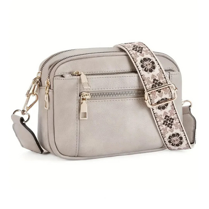 Nora - Chic Crossbody Shoulder Bag With Floral Strap