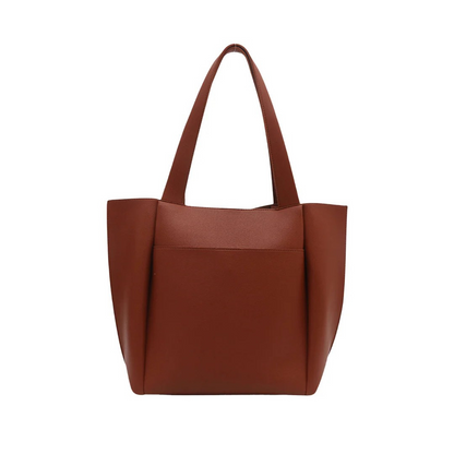 Hazel - Elegant Brown Tote Handbag With Spacious Interior