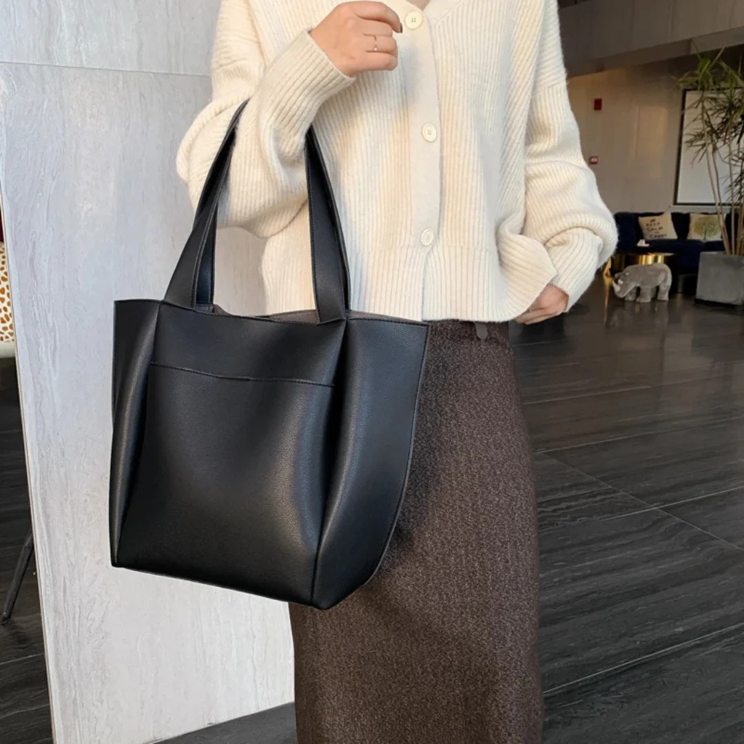 Hazel - Elegant Brown Tote Handbag With Spacious Interior