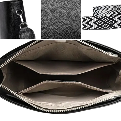 Ivy - Trendy Crossbody Shoulder Bag With Geometric Strap
