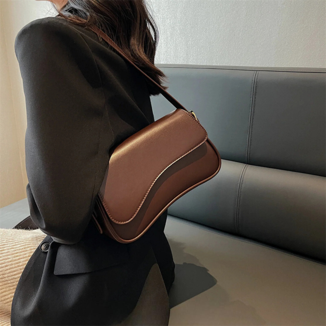 Elle - Minimalist Curved Shoulder Bag With Sleek Design