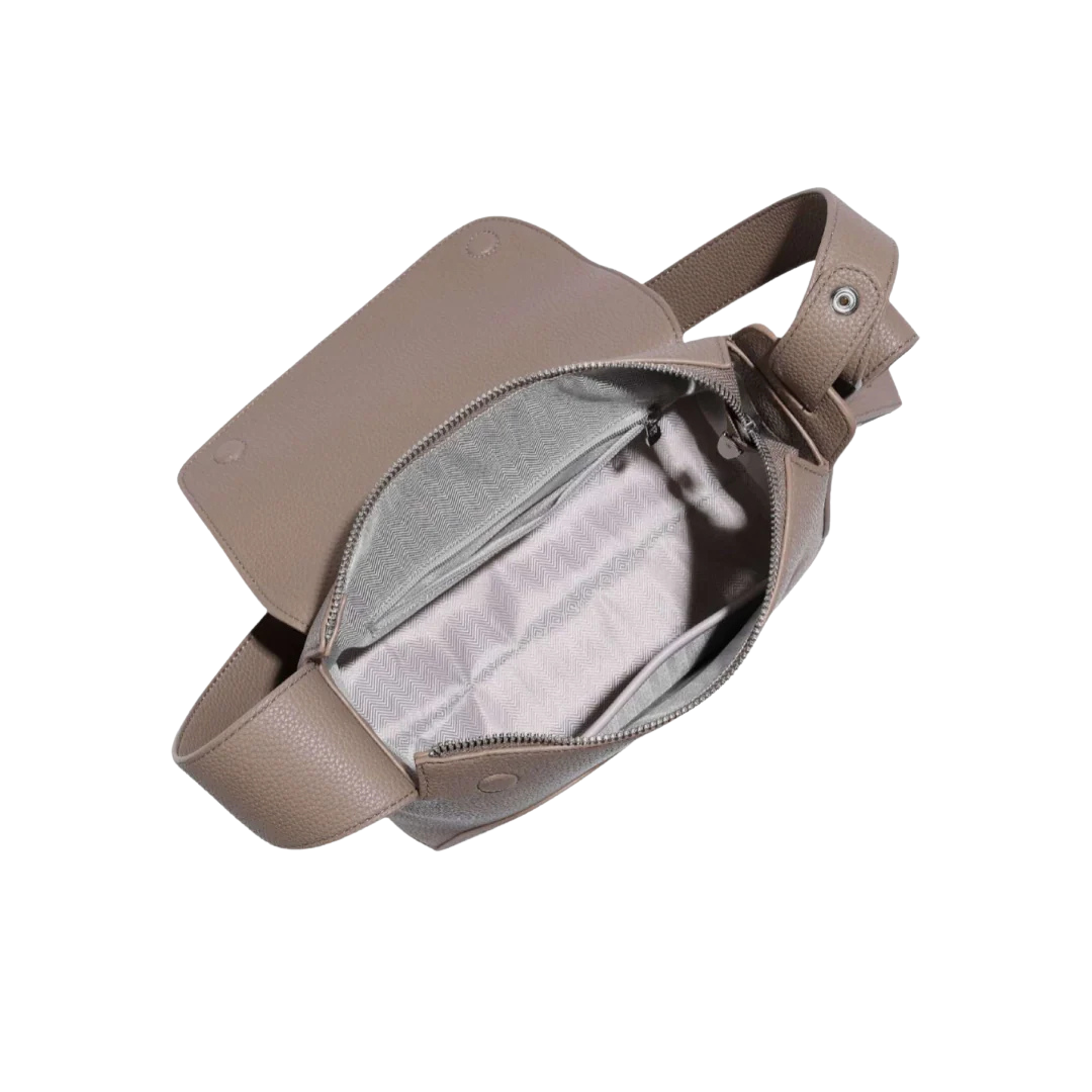 Arden - Modern Sculpted Shoulder Bag With Asymmetrical Flap Design