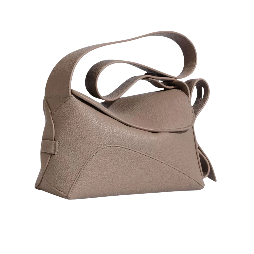 Arden - Modern Sculpted Shoulder Bag With Asymmetrical Flap Design