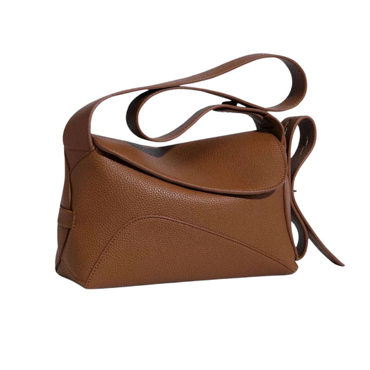 Arden - Modern Sculpted Shoulder Bag With Asymmetrical Flap Design